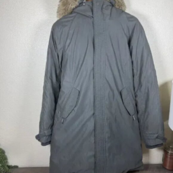 Aritzia TNA Women's XL Gray Premium Goose Down Full Zip Hooded Summit Parka - Picture 1 of 6